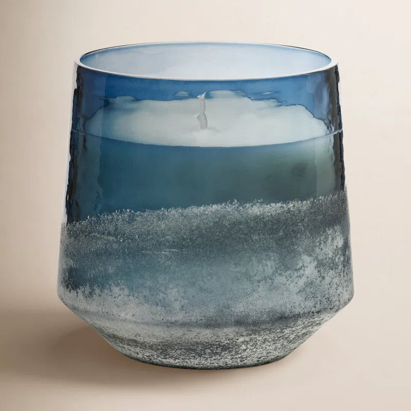 Beautifully Done Baltic Glass Candle, Hidden Lake