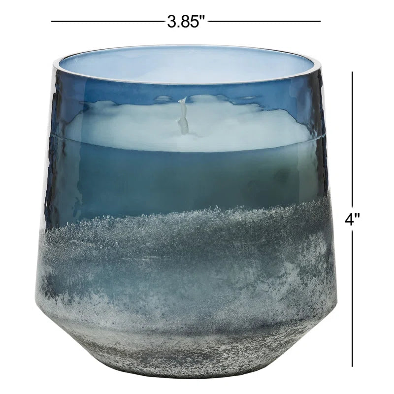 Beautifully Done Baltic Glass Candle, Hidden Lake