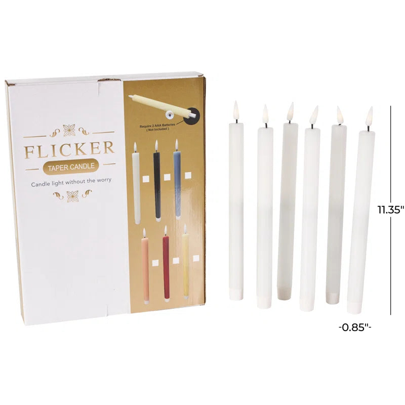 Cole And Grey Wax Indoor Outdoor Flameless Candle With Remote Control Set (Set of 6)